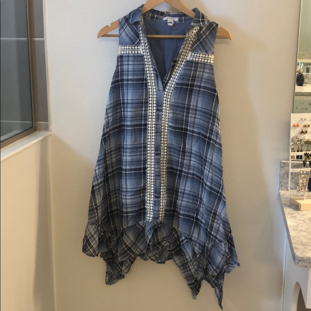 Soieblu medium collared dress with lace